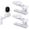 Picture of 2pcs Camera Wall Mount Compatible with Reolink E1 / E1 Pro, White Camera Wall Bracket Adjustable Ceiling Camera Mount for Mercury TPLINK, 4 Rubber Plugs 4 Screws