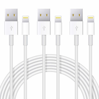 Picture of Uzento for iPhone Charger Cord,3 Pack Original USB to Lightning Cable Apple MFI Certified 3Ft, Fast iPhone Charging Cord for iPhone 11/11Pro/11Max/ X/XS/XR/XS Max/8/7/6/5S/SE