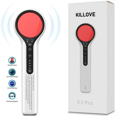 Picture of KILLOVE Hidden Camera Detectors Detector - Anti Spy Cameras Bug RF GPS Tracker Detector Magnet Detection Vibration Detection Sound Vibration Light 3 Kinds of Prompts for Car Indoor Outdoor Hotel