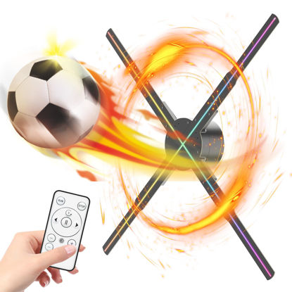 Picture of HAVisikr 3D Hologram Fan, 22 Inch Hologram Fan 2000*1356PX Resolution 678 pcs HD LED Beads - Holographic Video Advertising Projector Support APP,Bluetooth Audio,WIFI (22in 16G)