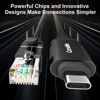 Picture of USB C to Ethernet Cable 0.5 FT, Type C to RJ45 Network Internet LAN Adapter, Gigabit, Braided, Directly Connected, Thunderbolt 4/3 Compatible with MacBook Air/Pro, XPS, iPhone 15 Series, Galaxy S24