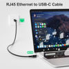 Picture of USB C to Ethernet Cable 0.5 FT, Type C to RJ45 Network Internet LAN Adapter, Gigabit, Braided, Directly Connected, Thunderbolt 4/3 Compatible with MacBook Air/Pro, XPS, iPhone 15 Series, Galaxy S24