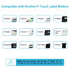 Picture of Hehua Compatible 1/4" (0.23") Laminated Tape Replacement for Brother P-Touch TZe-211 TZe211 TZ211 TZ-211 Label Tape, 6mm x 8m Black on White TZ Tape, Water Resistant, 6-Pack