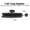 Picture of FPN Double Socket Arm with 1" Double Ball Adapter Compatible with RAM B Size Mounts, 360° Rotation Extension Rod for Phone Holder, Tablet Mount, for Bike, Motorcycle, Truck (7.48" Long Adapter)
