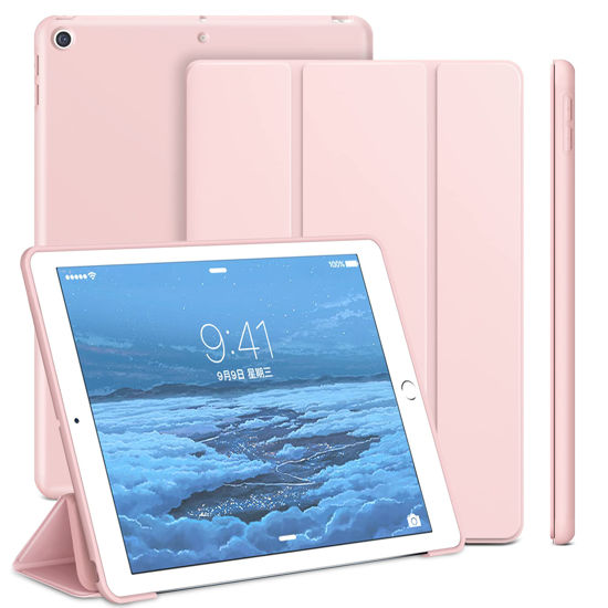 Picture of ProtUTab Case Compatible with iPad 9th Generation, Auto Wake&Sleep Slim Trifold Stand Case Compatible with iPad 9th Generation & iPad 8th Generation (2020) & 7th Generation (2019), Lightweight, Pink
