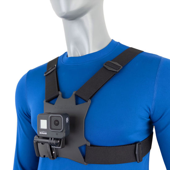 Picture of STUNTMAN High Stability Chest Mount with J Hook for Action Cameras - Fits GoPro, DJI Osmo (Action 5 Pro, 4, 3, 2), Insta360 (Ace Pro, Ace, ONE RS, ONE R), and Others