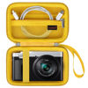 Picture of Canboc Carrying Case for Panasonic LUMIX ZS99/LX10/ ZS80/ ZS100/ ZS70/ ZS200/ ZS60 4K Digital Camera, Point and Shoot Camera Bag, Zipper Mesh Pocket fits USB Cable, Batteries, Yellow
