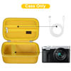 Picture of Canboc Carrying Case for Panasonic LUMIX ZS99/LX10/ ZS80/ ZS100/ ZS70/ ZS200/ ZS60 4K Digital Camera, Point and Shoot Camera Bag, Zipper Mesh Pocket fits USB Cable, Batteries, Yellow