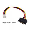 Picture of ThtRht 3 Pack Floppy Drive to Sata Adapter 15 PIN SATA Male to 4 PIN FDD Female Power Supply Cable Converter 15pin to 4pin Connector for Mini PC DIY Hard Disk Bay Computer Dock Sound Card Miner Mining