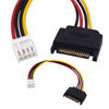 Picture of ThtRht 3 Pack Floppy Drive to Sata Adapter 15 PIN SATA Male to 4 PIN FDD Female Power Supply Cable Converter 15pin to 4pin Connector for Mini PC DIY Hard Disk Bay Computer Dock Sound Card Miner Mining