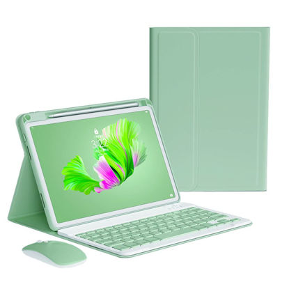 Picture of kaitesi Keyboard Case Mouse for iPad Pro 11 inch M4 Case with Keyboard and Mouse, Magnetically Detachable Color Keyboard Case for iPad Pro 11" M4,Mint Green