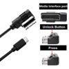 Picture of Litematiria MDC Type C AUX Adapter, 2 in 1 Car Music Audio Interface Compatible with Mercedes Benz for 15, 15 Plus, 15 Pro, 15 Pro Max Android Galaxy Note Google