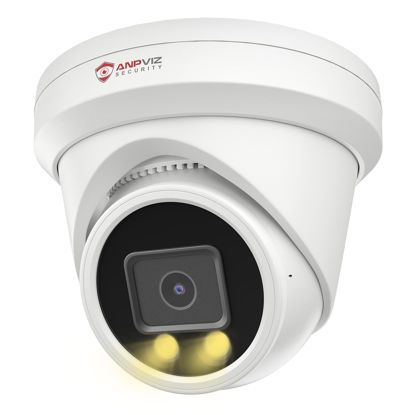 Picture of Anpviz 12MP PoE IP Camera Outdoor, 110° Wide Angle Turret Security IP Camera for Home Surveillance, Smart Color Night Vision, Human/Vehicle Detection, Built-in Mic, Waterproof, Full Metal (U Series)