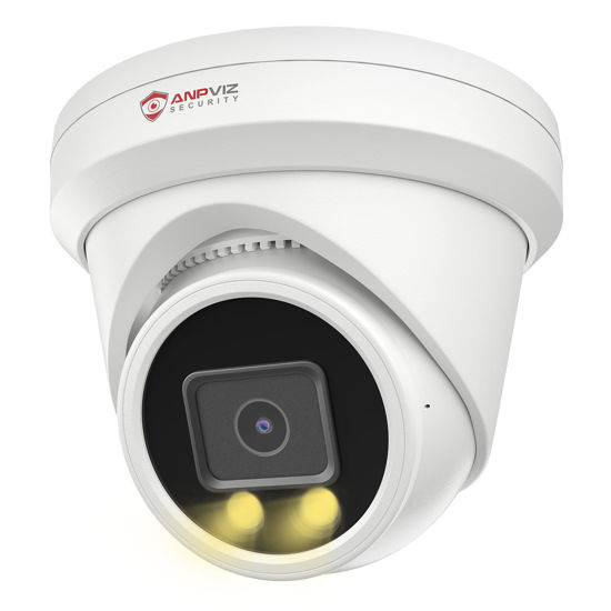 Picture of Anpviz 12MP PoE IP Camera Outdoor, 110° Wide Angle Turret Security IP Camera for Home Surveillance, Smart Color Night Vision, Human/Vehicle Detection, Built-in Mic, Waterproof, Full Metal (U Series)