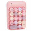 Picture of S erounder Wireless Numeric Keypad, Mini Digital Numpad 18 Keys Ergonomic Number Pad Keyboard with 2.4G USB Receiver & Cholate Keycap for LaptopPCDesktop(Pink)