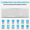 Picture of Wireless Keyboard and Mouse Combo, Compact Quiet Wireless Keyboard and Mouse Set 2.4G Ultra-Thin Sleek Design for Windows, Computer, Desktop, PC, Notebook, Laptop-Silver White