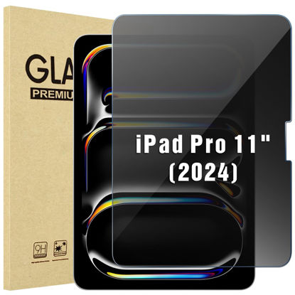 Picture of ProCase 1 Pack Screen Protector for iPad Pro 11 Inch M4 2024, Privacy Anti-Spy Tempered Glass Film for iPad Pro 11" 5th Generation A2836 A2837 A3006