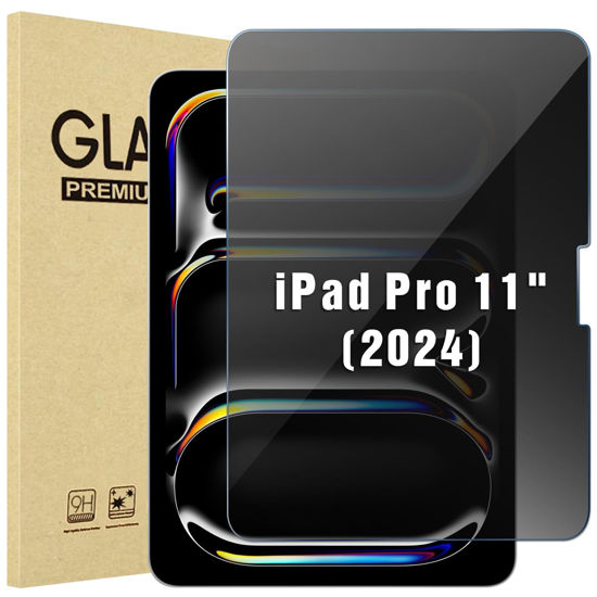 Picture of ProCase 1 Pack Screen Protector for iPad Pro 11 Inch M4 2024, Privacy Anti-Spy Tempered Glass Film for iPad Pro 11" 5th Generation A2836 A2837 A3006