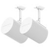 Picture of Yibracki Heavy-Duty Speaker Wall Mount and Ceiling Speaker Mount for Sonos Era 100 Wireless Speaker Mount,Tilt & Swivel Adjustable Mount or Sonos Era 100 Speaker with Hardware Kit - 2 Pack, White