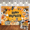 Picture of Avezano Happy Halloween Backdrop for Kids Halloween Eve Photography Background Halloween Birthday Baby Shower Party Decorations Portrait Photo Booth Banner(7x5ft)