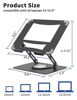 Picture of ALASHI Laptop Stand for Desk with 360 Rotating Base, Multi-Angle Adjustable Laptop Stands, Foldable Laptop Riser Compatible with 10 to 15.6 Inches PC Computer, Black