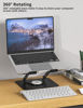 Picture of ALASHI Laptop Stand for Desk with 360 Rotating Base, Multi-Angle Adjustable Laptop Stands, Foldable Laptop Riser Compatible with 10 to 15.6 Inches PC Computer, Black
