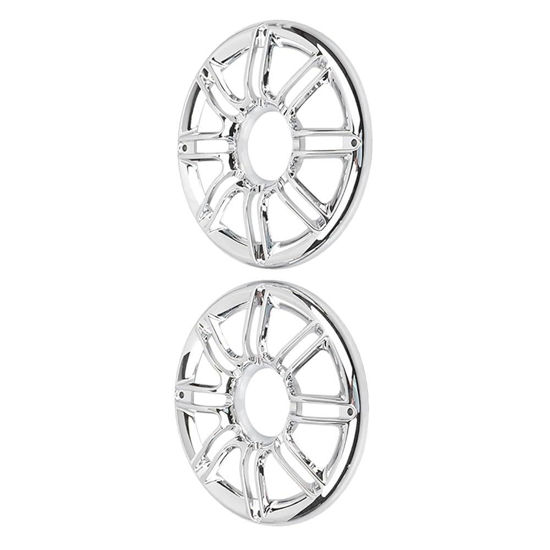 Picture of RAGBUSCLE Rear Speaker Trim Grill Fairing Cover 1998-2013 Compatible with Harley Touring Electra Glide Silver