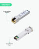 Picture of LINOVISION 1.25G SFP to RJ45 Copper Gigabit Ethernet Transceiver, Up to 328ft Distance, 1000BASE-T SFP-T Converter for Cisco, D-Link, Supermicro, Netgear, TP-Link and More (2 Pack)