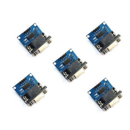Picture of Kiro&Seeu 5pcs MAX3232 Root Module Connector Chip RS232 to TTL Female Serial Port to TTL DB9 Converter Board Compatible with Equipment Upgrades Like DVD Ar-duino Raspberry Pi(S232TOTTL-MD-5pcs)
