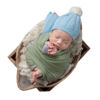 Picture of Coberllus Newborn Baby Photo Props Blanket Stretch Without Wrinkle Wrap Swaddle for Boy Girls Photography Shoot (Green)