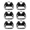 Picture of Yuanchu 6Pcs Stainless Steel Triangle Split Rings, Compatible Camera Strap Adapter Hook Lug Ring with Plastic Cap for Cameras Shoulder Strap Belt Hook Lanyard