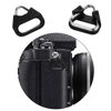 Picture of Yuanchu 6Pcs Stainless Steel Triangle Split Rings, Compatible Camera Strap Adapter Hook Lug Ring with Plastic Cap for Cameras Shoulder Strap Belt Hook Lanyard
