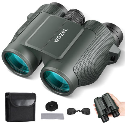Picture of 15x32 Compact Binoculars for Adults&Kids: WOZEL Small Binoculars for Bird Watching - High Powered Binoculars for Travel, Hiking, Sports - Powerful Binoculars with Bright & Large Views - Green