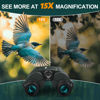 Picture of 15x32 Compact Binoculars for Adults&Kids: WOZEL Small Binoculars for Bird Watching - High Powered Binoculars for Travel, Hiking, Sports - Powerful Binoculars with Bright & Large Views - Green