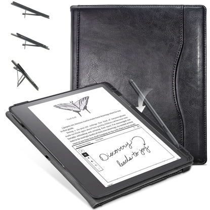 Picture of E NET-CASE Case for Kindle Scribe, Multi-Viewing 360 Degree Rotating Cover for Kindle Scribe 10.2 inch with Stand, Auto Sleep/Wake with Pen Holder, (Black)
