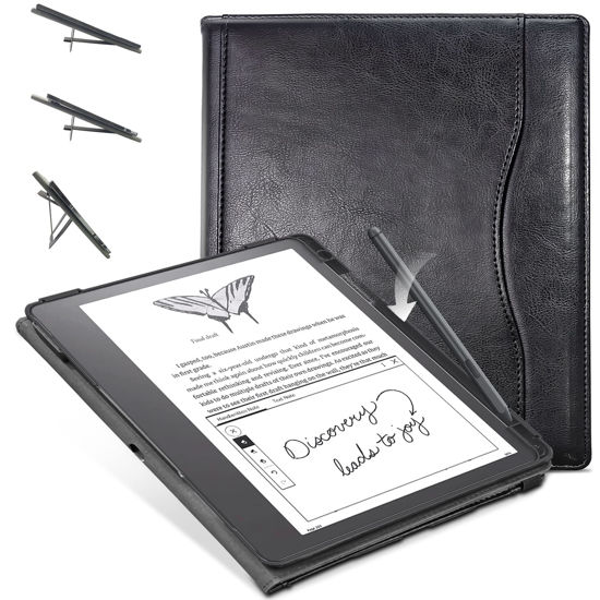 Picture of E NET-CASE Case for Kindle Scribe, Multi-Viewing 360 Degree Rotating Cover for Kindle Scribe 10.2 inch with Stand, Auto Sleep/Wake with Pen Holder, (Black)