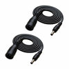 Picture of DZYDZR 2pcs 1 Meter 2.1mm x 5.5mm Female to 1.35mm x 3.5mm Male DC Extension Cable Converter Black 22 AWG Copper Wire Plug Max 24V 3A (3.3ft)