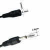 Picture of DZYDZR 2pcs 1 Meter 2.1mm x 5.5mm Female to 1.35mm x 3.5mm Male DC Extension Cable Converter Black 22 AWG Copper Wire Plug Max 24V 3A (3.3ft)