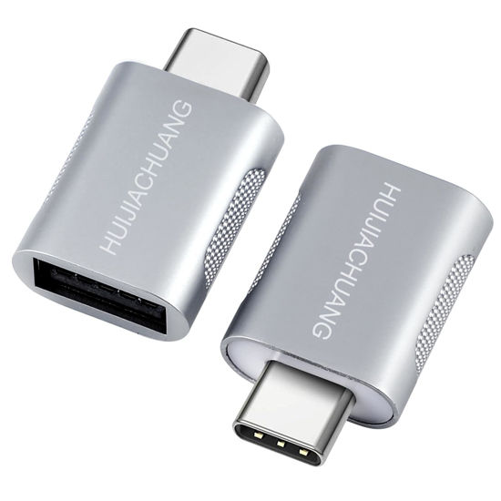 Picture of HUIJIACHUANG USB C to USB A OTG Adapter (2pcs Pack), USB C Male to USB 3.0 Female Adapter, High Speed Data Transfer, Fast Charging, Compatible with Macbook, Laptop, Pad, Phone and many Type C devices