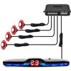 Picture of Car Parktronic Parking Built-in Plane Sensors Rear Reversing Backup System with 4 Sensors LED Light Distance Display Warning Buzzer Distance Detection
