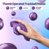 Picture of seenda Wireless Trackball Mouse, Ergonomic Mouse Bluetooth - Rollerball Mouse Rechargeable, Multi Devices Connection Thumb Control Mouse Compatible for Mac/Android/Windows Computers - Purple