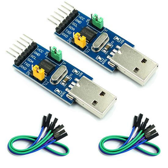 Picture of HiLetgo 2pcs CH341T Downloader Tool USB to I2C IIC USB to UART USB to TTL Convert Adapter Serial Downloader for STC STM PIC