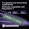 Picture of Ediloca EN760 SSD with Heatsink 2TB PCIe Gen4, NVMe M.2 2280, 3D NAND TLC, Up to 4800MB/s, Internal Solid State Drive, Dynamic SLC Cache, Compatible with PS5 and PC