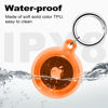 Picture of Foweroty IPX8 Waterproof Airtag Holder, Apple Airtags with Keychain, Air Tag Case for Luggage, Dog Collar, Keys, Anti-Scratch Full Body Protective Air Tags Holder（Orange）