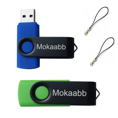 Picture of Mokaabb USB 8GB Thumb Drive 2 Pack USB2.0 Flash Drive 8GB Bulk Pack 8GB USB Flash Drive 2 Pack USB Flash Drives 8GB Pen Drive USB Drive