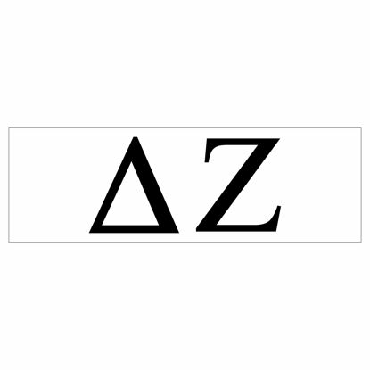 Picture of Pro-Graphx Delta Zeta Greek Sorority Sticker Decal, 2.5 Inches Tall, Black