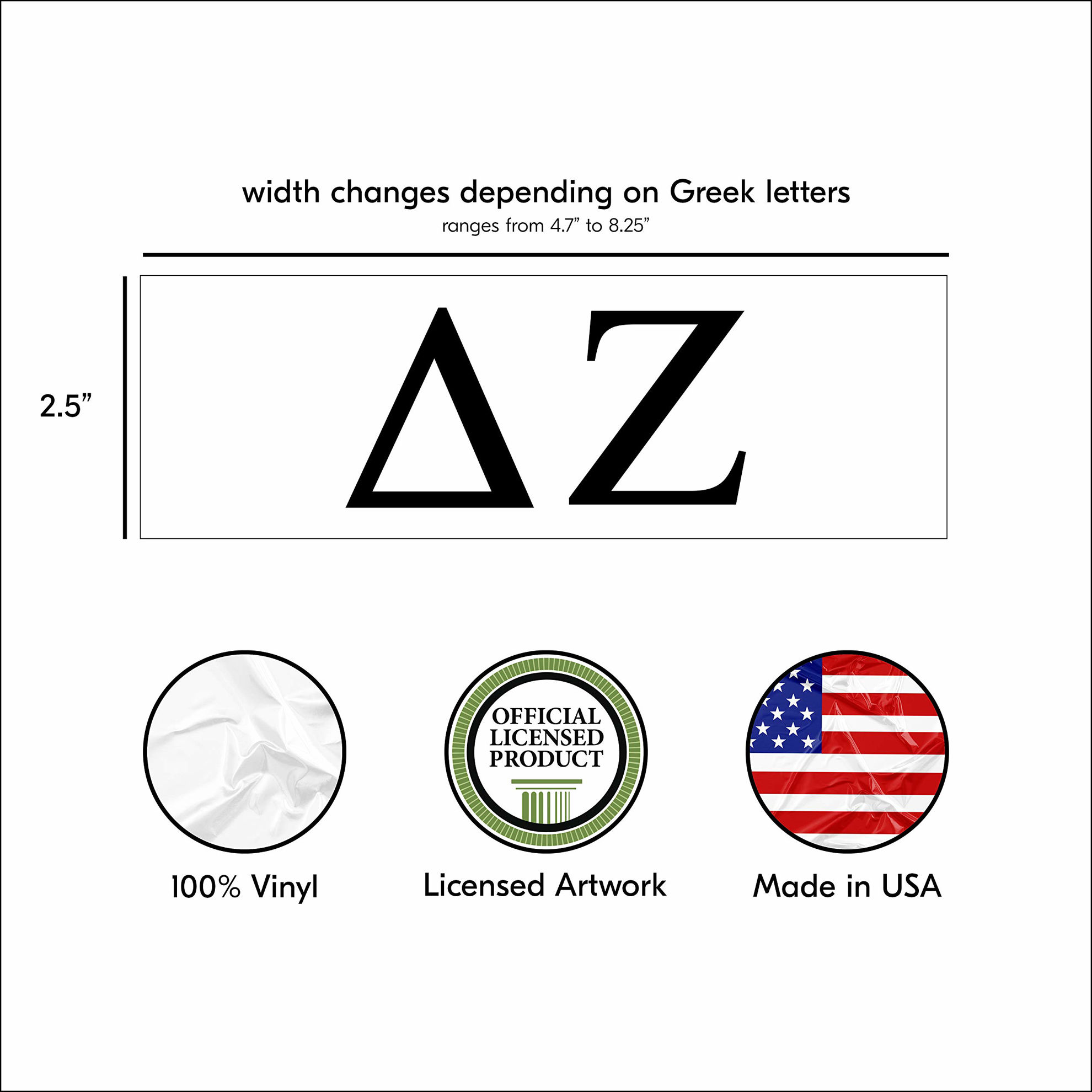 Pro-Graphx Delta Zeta Griechische Sorority Flagge – Offiziell Lizenziert, 91x152 Cm, Schwarzer Marmor-Look