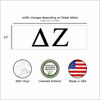 Picture of Pro-Graphx Delta Zeta Greek Sorority Sticker Decal, 2.5 Inches Tall, Black