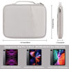 Picture of 12.9 Inch Tablet Sleeve, Padded Protective Carrying Case for iPad Pro 12.9 M2/M1/2018-2020, Surface Pro 9/8/X/7/6, 12.4” Galaxy Tab S8/S7+ (White Grey-12.9)