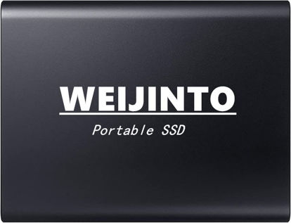Picture of WEIJINTO Portable SSD Portable External Solid State Drive 2TB, Type-C 3.1, Reliable Storage for Gaming, Students, Professionals,Compatible with PC, Mac, PS4 & Xbox (2TB, Black)